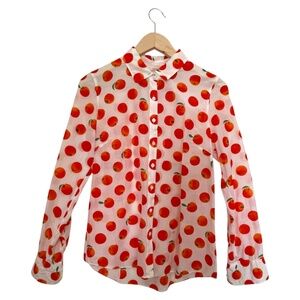 J Crew Perfect Long Sleeve Button Down Shirt in Citrus Print. Size: 6